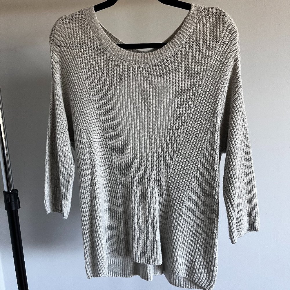 Express Open Back Sweater in Grey